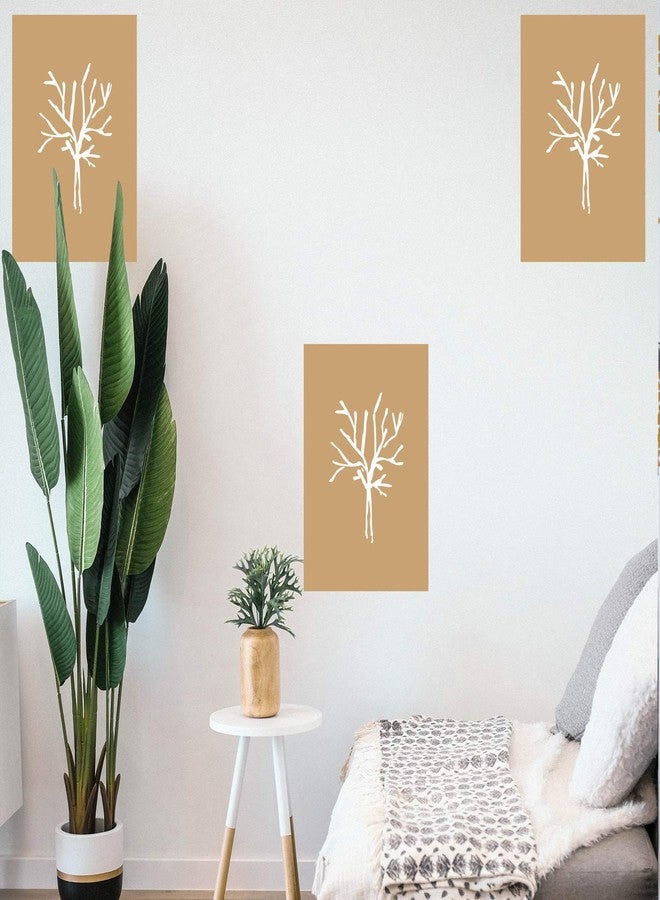 بيرجر استنسل بلاستيكي من بيرجر بينتس بتصميمات أوراق الشجر الحريرية، مقاس 7.87 × 7.87 بوصة (متعدد الألوان، عبوة من قطعتين) - Image 1